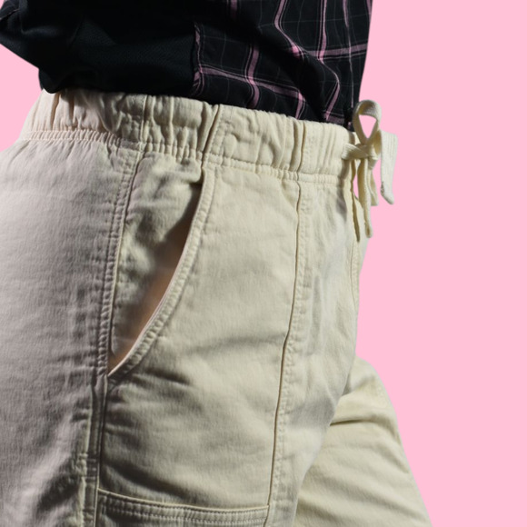 Aerie Me Day Pants Tan Khaki Tie Waist Wide Leg Flare Cotton Soft Relaxed Small - Picture 7 of 14